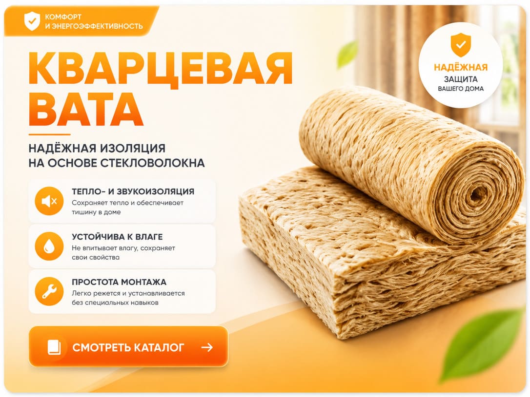 Кварцевая вата (минеральная изоляция на основе стекловолокна)