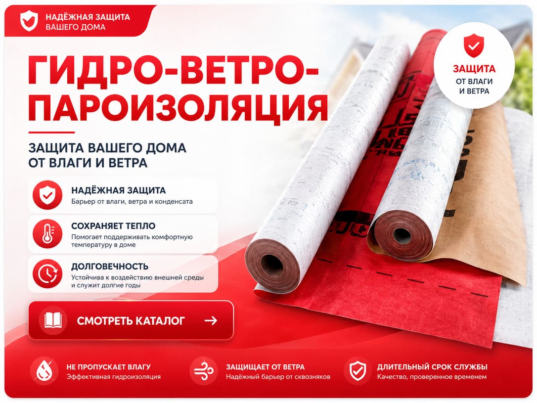 Гидро-ветро-пароизоляция